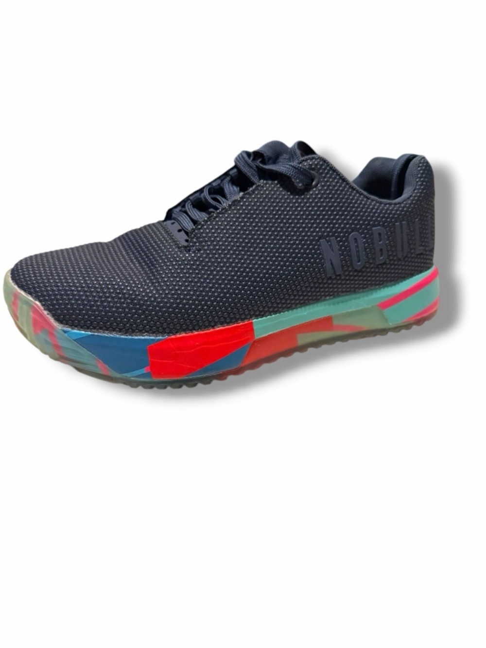 NOBULL SUPER FABRIC TRAINER LOW NAVY ATHLETIC SHOES UNISEX WOMENS 8 MENS 6.5